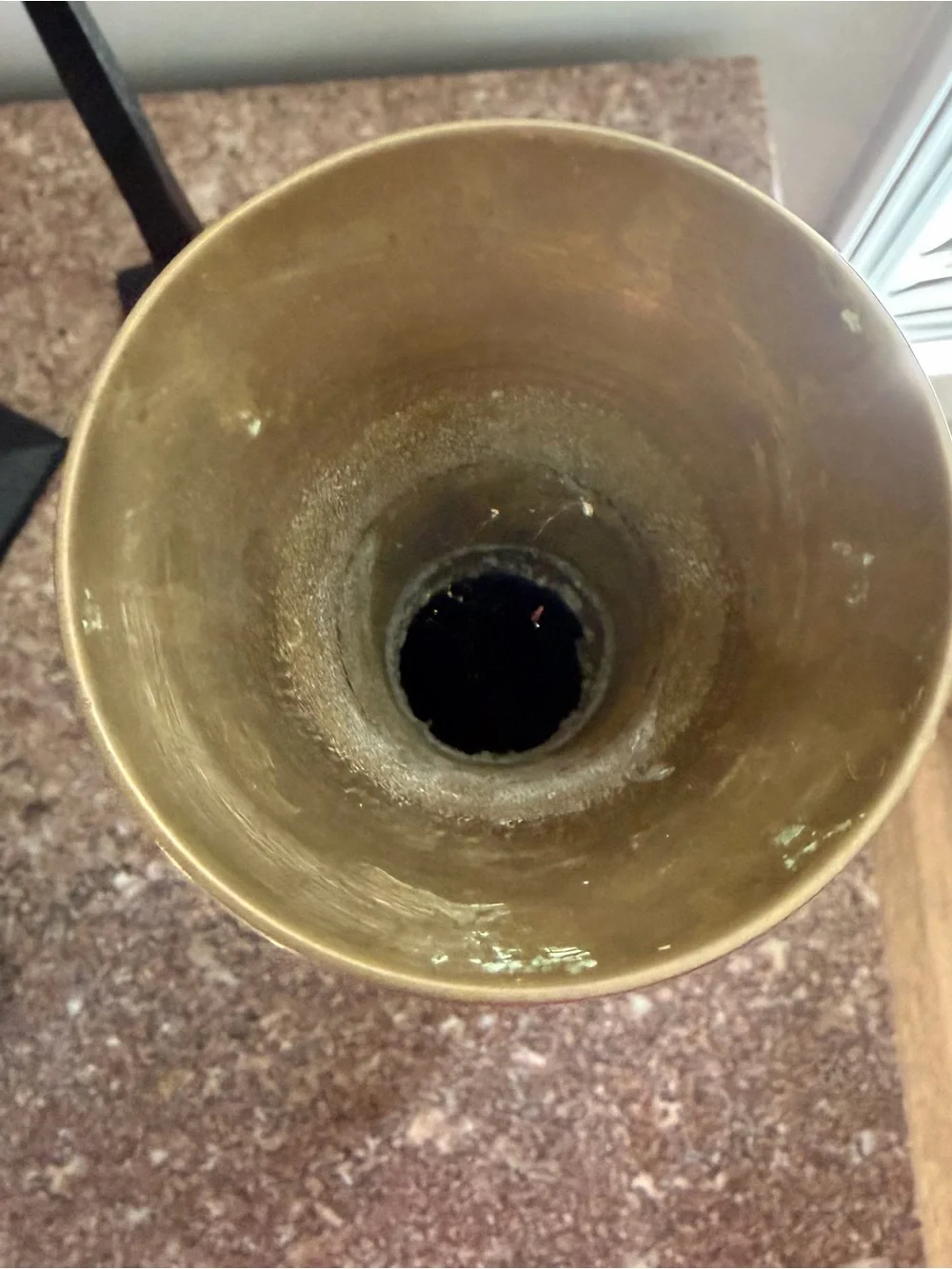 Vintage Vase Tall Fluted Brass MCM